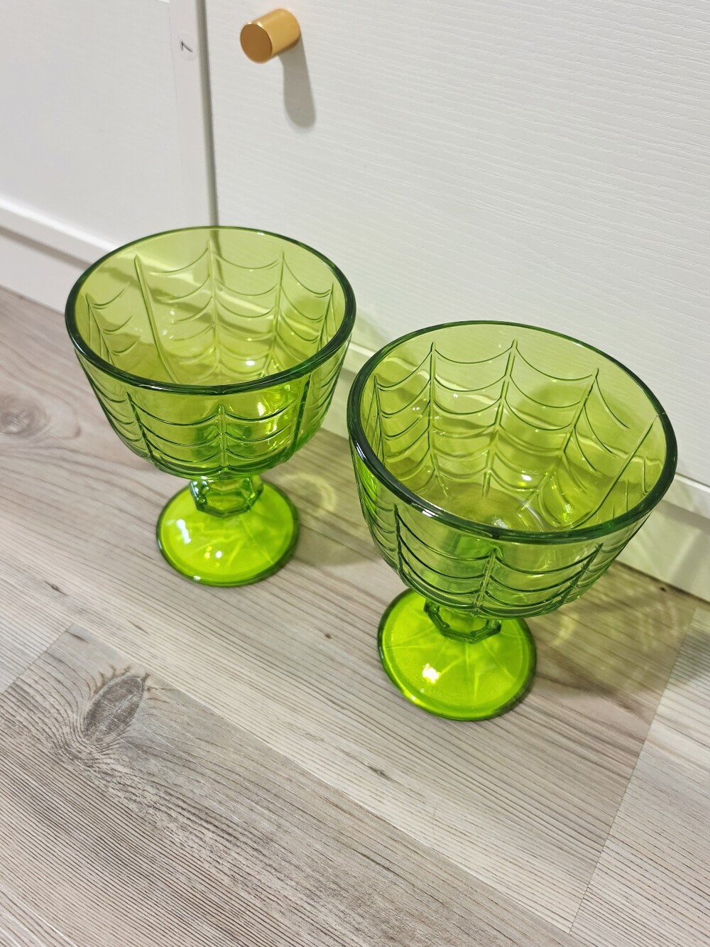 Target Bullseye Playground Halloween 2026 Glass Novelty Webbed Stemware- Green